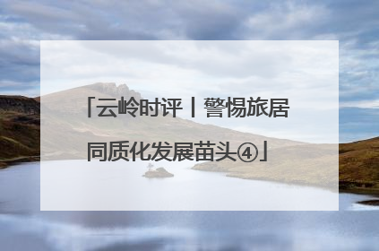 云岭时评丨警惕旅居同质化发展苗头④