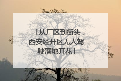 从厂区到街头，西安经开区无人驾驶落地开花