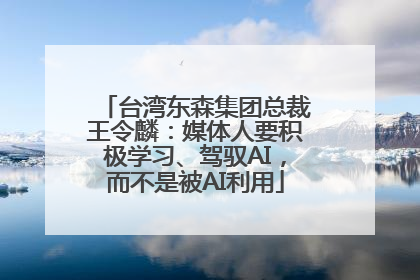 台湾东森集团总裁王令麟：媒体人要积极学习、驾驭AI，而不是被AI利用