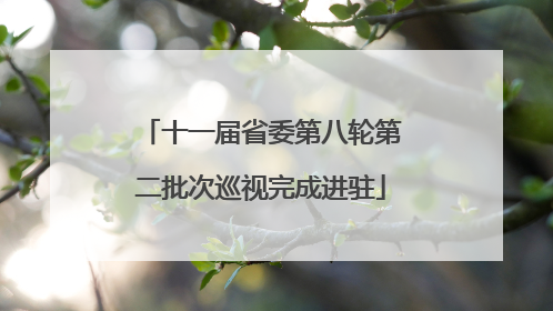 十一届省委第八轮第二批次巡视完成进驻