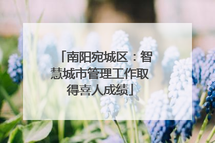 南阳宛城区：智慧城市管理工作取得喜人成绩