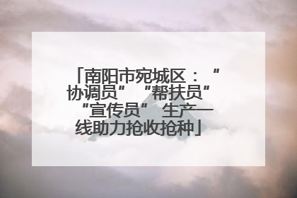 南阳市宛城区：“协调员”“帮扶员”“宣传员” 生产一线助力抢收抢种