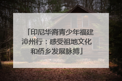 印尼华裔青少年福建漳州行：感受祖地文化和侨乡发展脉搏