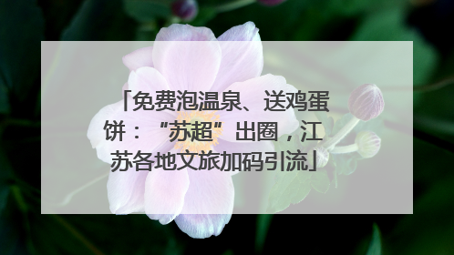免费泡温泉、送鸡蛋饼：“苏超”出圈，江苏各地文旅加码引流