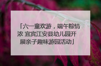 六一童欢游，端午粽情浓 宜宾江安县幼儿园开展亲子趣味游园活动