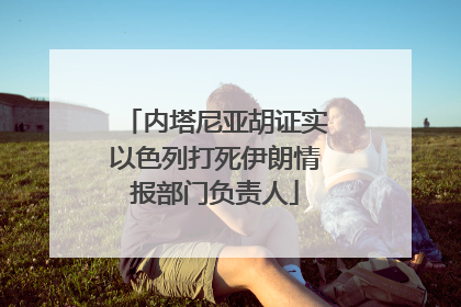 内塔尼亚胡证实以色列打死伊朗情报部门负责人