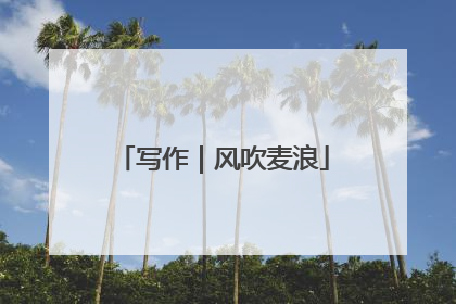 写作｜风吹麦浪