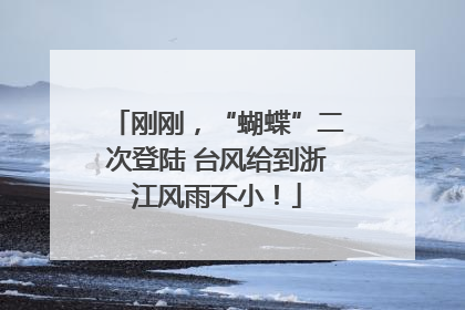 刚刚，“蝴蝶”二次登陆 台风给到浙江风雨不小！