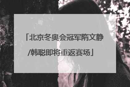 北京冬奥会冠军隋文静/韩聪即将重返赛场