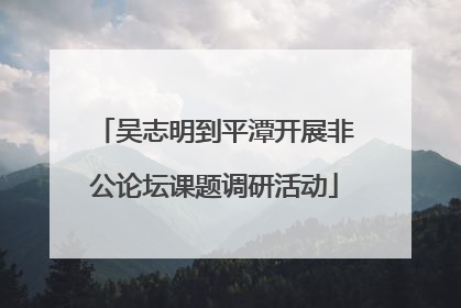 吴志明到平潭开展非公论坛课题调研活动