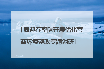周迎春率队开展优化营商环境整改专题调研
