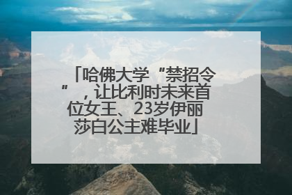 哈佛大学“禁招令”，让比利时未来首位女王、23岁伊丽莎白公主难毕业