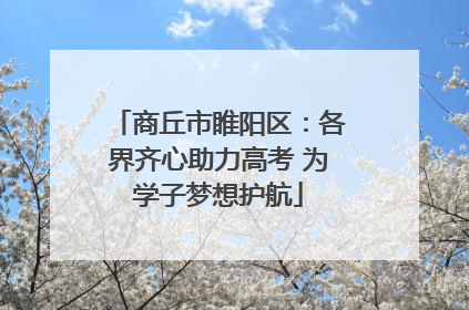商丘市睢阳区：各界齐心助力高考 为学子梦想护航