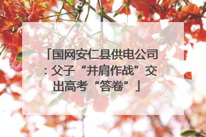 国网安仁县供电公司：父子“并肩作战”交出高考“答卷”