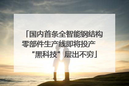 国内首条全智能钢结构零部件生产线即将投产 “黑科技”层出不穷