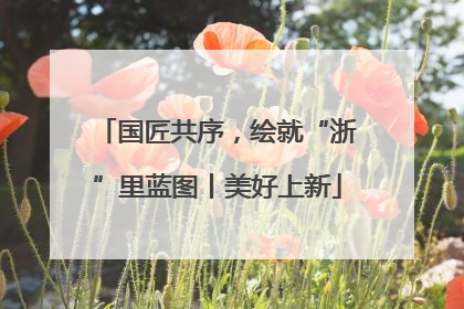 国匠共序，绘就“浙”里蓝图丨美好上新