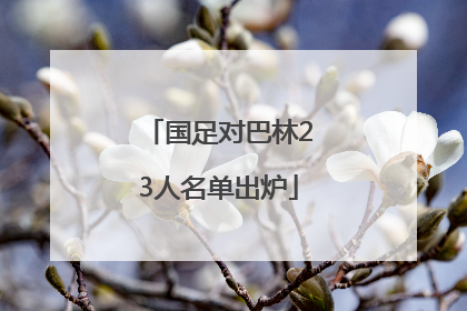 国足对巴林23人名单出炉