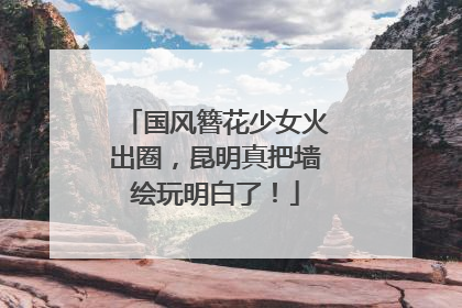 国风簪花少女火出圈，昆明真把墙绘玩明白了！