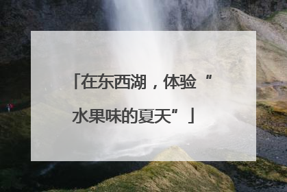在东西湖，体验“水果味的夏天”