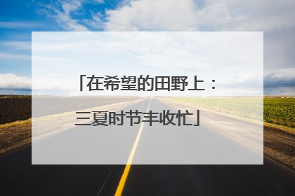 在希望的田野上：三夏时节丰收忙