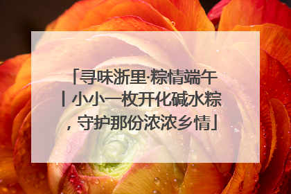 寻味浙里·粽情端午丨小小一枚开化碱水粽，守护那份浓浓乡情
