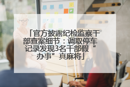 官方披露纪检监察干部查案细节：调取停车记录发现3名干部假“办事”真麻将