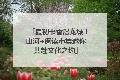 夏初书香漫龙城！山河+阅读市集邀你共赴文化之约