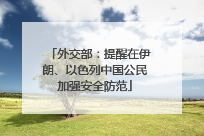 外交部：提醒在伊朗、以色列中国公民加强安全防范