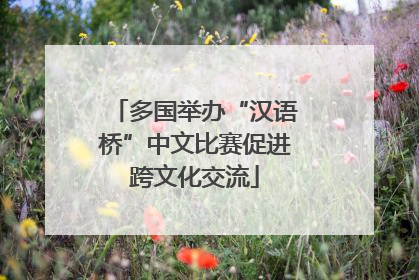 多国举办“汉语桥”中文比赛促进跨文化交流