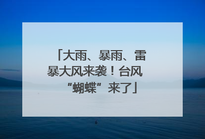 大雨、暴雨、雷暴大风来袭！台风“蝴蝶”来了