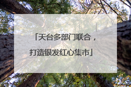 天台多部门联合，打造银发红心集市