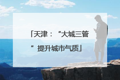天津：“大城三管”提升城市气质