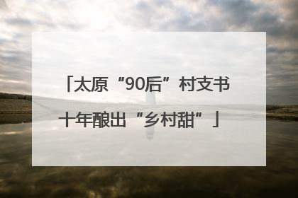 太原“90后”村支书十年酿出“乡村甜”