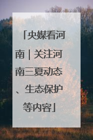 央媒看河南｜关注河南三夏动态、生态保护等内容