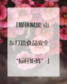媒体赋能 山东打造食品安全“标杆矩阵”