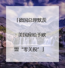 德国总理默茨：美国应给予欧盟“零关税”