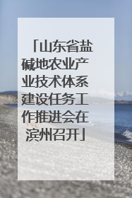 山东省盐碱地农业产业技术体系建设任务工作推进会在滨州召开