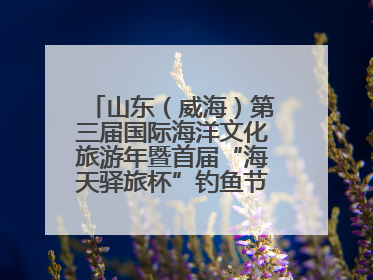 山东（威海）第三届国际海洋文化旅游年暨首届“海天驿旅杯”钓鱼节正式启动