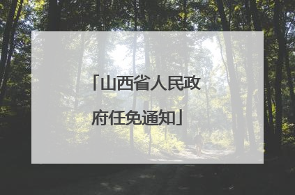 山西省人民政府任免通知