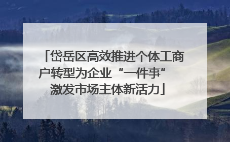 岱岳区高效推进个体工商户转型为企业“一件事” 激发市场主体新活力