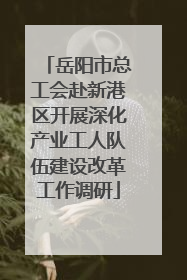 岳阳市总工会赴新港区开展深化产业工人队伍建设改革工作调研