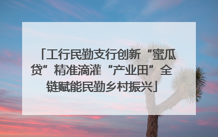 工行民勤支行创新“蜜瓜贷”精准滴灌“产业田”全链赋能民勤乡村振兴
