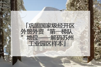 巩固国家级经开区外贸外资“第一梯队”地位——解码苏州工业园区样本
