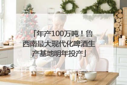 年产100万吨！鲁西南最大现代化啤酒生产基地明年投产