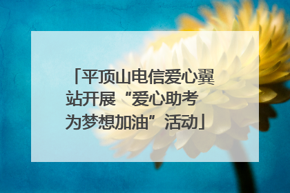 平顶山电信爱心翼站开展“爱心助考 为梦想加油”活动