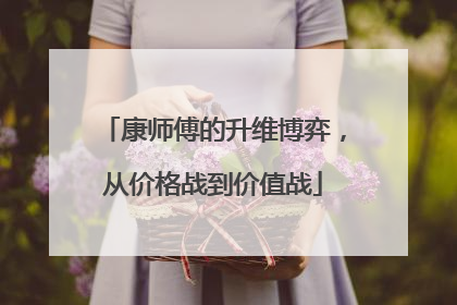 康师傅的升维博弈，从价格战到价值战