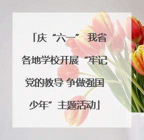 庆“六一” 我省各地学校开展“牢记党的教导 争做强国少年”主题活动
