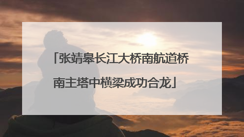 张靖皋长江大桥南航道桥南主塔中横梁成功合龙