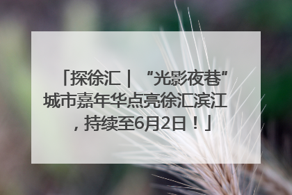 探徐汇｜“光影夜巷”城市嘉年华点亮徐汇滨江，持续至6月2日！