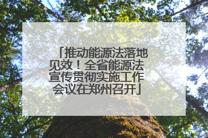 推动能源法落地见效！全省能源法宣传贯彻实施工作会议在郑州召开